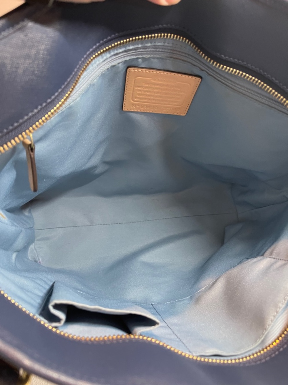 Coach E1480-F27349 Peyton Navy Leather Tote - Picture 10 of 12